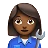 Woman Mechanic: Medium-Dark Skin Tone
