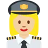 Woman Pilot: Medium-Light Skin Tone Emoji 👩🏼‍✈️ image - Twitter / X (Twemoji) style