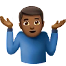 Man Shrugging: Medium-Dark Skin Tone Emoji 🤷🏾‍♂️ image - Apple style