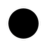 วงกลมสีดำขนาดกลาง Emoji ⚫ image - SoftBank style
