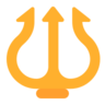 Emoji Trident Emblem 🔱 image - Microsoft Classic 2D style