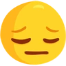 Rosto pensativo Emoji 😔 image - Facebook Messenger (2016) style