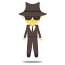 Homme lévitant en costume d'affaires Emoji 🕴 image - EmojiTwo style