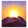 山上日出 Emoji 🌄 image - Huawei Harmony OS style