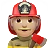 Man Firefighter: Medium-Light Skin Tone