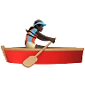 Woman Rowing Boat: Dark Skin Tone Emoji 🚣🏿‍♀️ image - Apple style