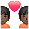 Couple With Heart: Dark Skin Tone Emoji 💑🏿 image - Samsung style