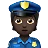 Police Officer: Dark Skin Tone