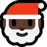 Santa Claus: Dark Skin Tone Emoji 🎅🏿 image - Microsoft Windows 10 Segoe UI Emoji style