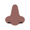 Nose: Medium-Dark Skin Tone Emoji 👃🏾 image - Microsoft Classic 2D style