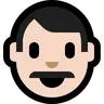 Man: Light Skin Tone Emoji 👨🏻 image - Microsoft Windows 10 Segoe UI Emoji style