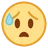 열린 입과 찬땀을 가진 얼굴