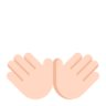 Open Hands: Light Skin Tone Emoji 👐🏻 image - Microsoft Classic 2D style