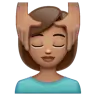 Woman Getting Massage: Medium Skin Tone Emoji 💆🏽‍♀️ image - WhatsApp style