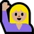 Person Raising Hand: Medium-Light Skin Tone