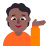 Person Tipping Hand: Medium-Dark Skin Tone Emoji 💁🏾 image - Microsoft Classic 2D style
