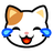기쁨의 눈물을 흘린 고양이 얼굴