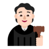 Judge: Light Skin Tone Emoji 🧑🏻‍⚖️ image - Microsoft Classic 2D style