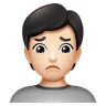 Person Frowning: Light Skin Tone Emoji 🙍🏻 image - Huawei Harmony OS style