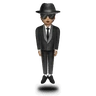 Person In Suit Levitating: Medium Skin Tone Emoji 🕴🏽 image - Huawei Harmony OS style