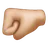 Left-Facing Fist: Medium-Light Skin Tone