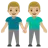 Men Holding Hands: Medium-Light Skin Tone