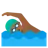 Man Swimming: Medium-Dark Skin Tone