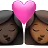 Kiss: Woman, Woman, Dark Skin Tone, Medium-Dark Skin Tone
