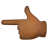 Backhand Index Pointing Left: Medium-Dark Skin Tone