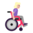 Woman In Manual Wheelchair Facing Right: Medium-Light Skin Tone