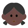 Girl: Dark Skin Tone Emoji 👧🏿 image - Tossface style