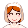Person With Veil: Light Skin Tone Emoji 👰🏻 image - Emojidex style