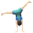 Man Cartwheeling: Light Skin Tone