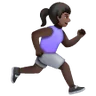 Woman Running Facing Right: Dark Skin Tone Emoji 🏃🏿‍♀️‍➡️ image - Samsung style