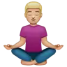 Person In Lotus Position: Medium-Light Skin Tone Emoji 🧘🏼 image - WhatsApp style
