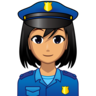 Woman Police Officer: Medium Skin Tone Emoji 👮🏽‍♀️ image - Emojidex style