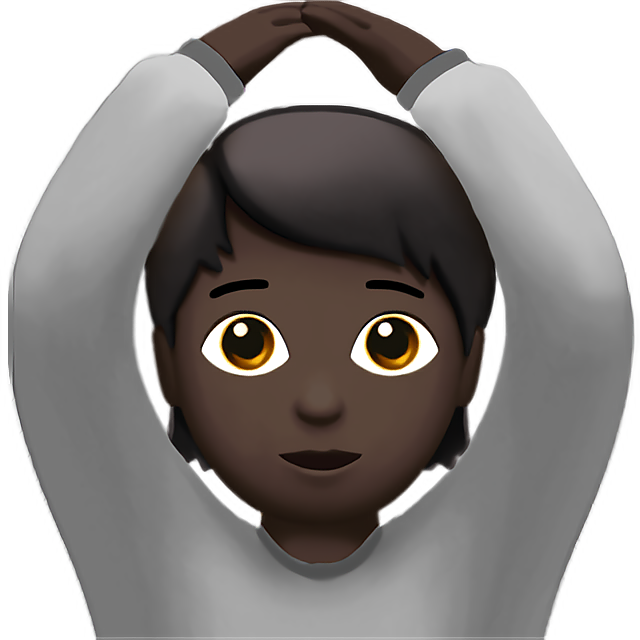 Person Gesturing Ok: Dark Skin Tone