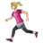 Woman Running: Medium-Light Skin Tone