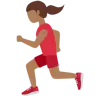 Woman Running: Medium-Dark Skin Tone Emoji 🏃🏾‍♀️ image - Twitter / X (Twemoji) style