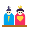Japońskie lalki Emoji 🎎 image - Microsoft Classic 2D style