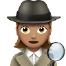 Woman Detective: Medium Skin Tone Emoji 🕵🏽‍♀️ image - Apple style