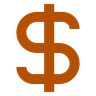Signo de dólar pesado Emoji 💲 image - Docomo style