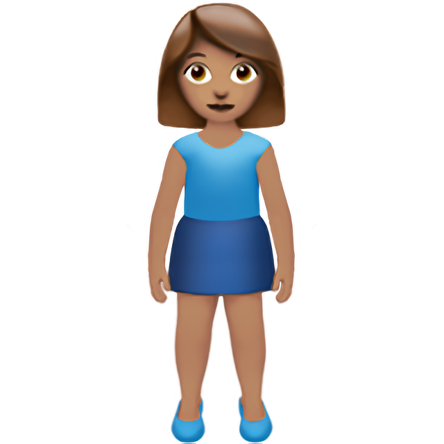 Woman Standing: Medium Skin Tone