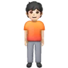 Person Standing: Light Skin Tone Emoji 🧍🏻 image - Samsung style