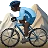 Man Mountain Biking: Dark Skin Tone