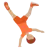 Person Cartwheeling: Medium Skin Tone