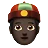 Person With Skullcap: Dark Skin Tone
