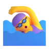 Woman Swimming Emoji 🏊‍♀️ image - Microsoft 3D Fluent style