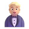 Person In Tuxedo: Medium-Light Skin Tone Emoji 🤵🏼 image - Microsoft 3D Fluent style