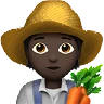 Farmer: Dark Skin Tone Emoji 🧑🏿‍🌾 image - Apple style